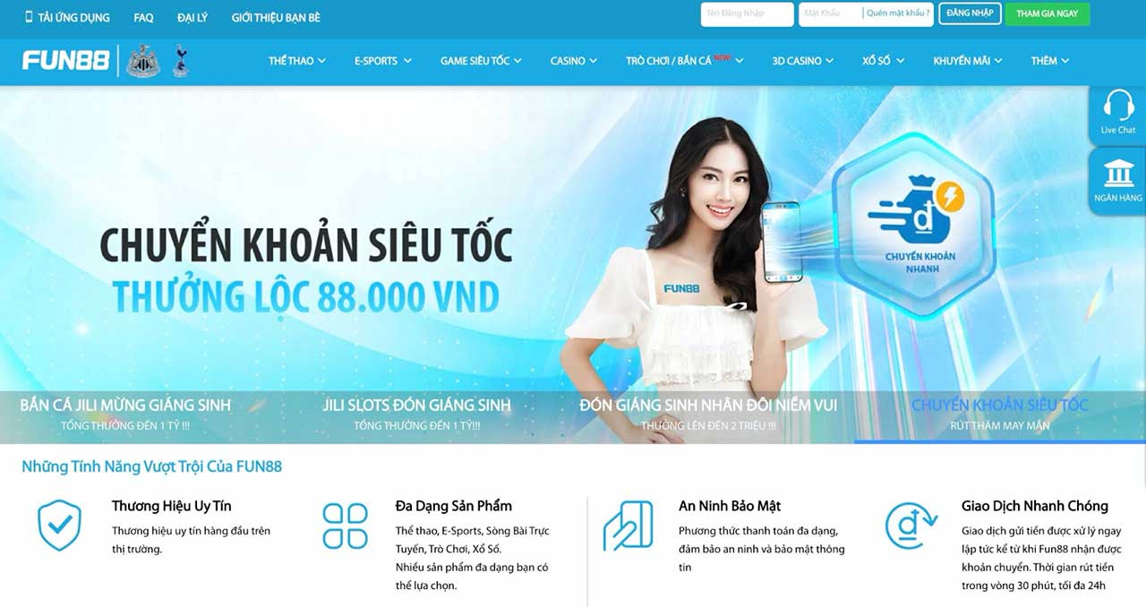 Phương thức thanh toán Fun88 an toàn và linh hoạt Phương thức thanh toán Fun88